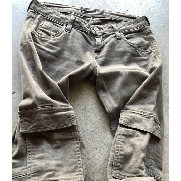 Hudson Jeans Women’s Barbara Black Size 26 Cargo Multi Pocket Brown USA Made - Picture 8 of 16